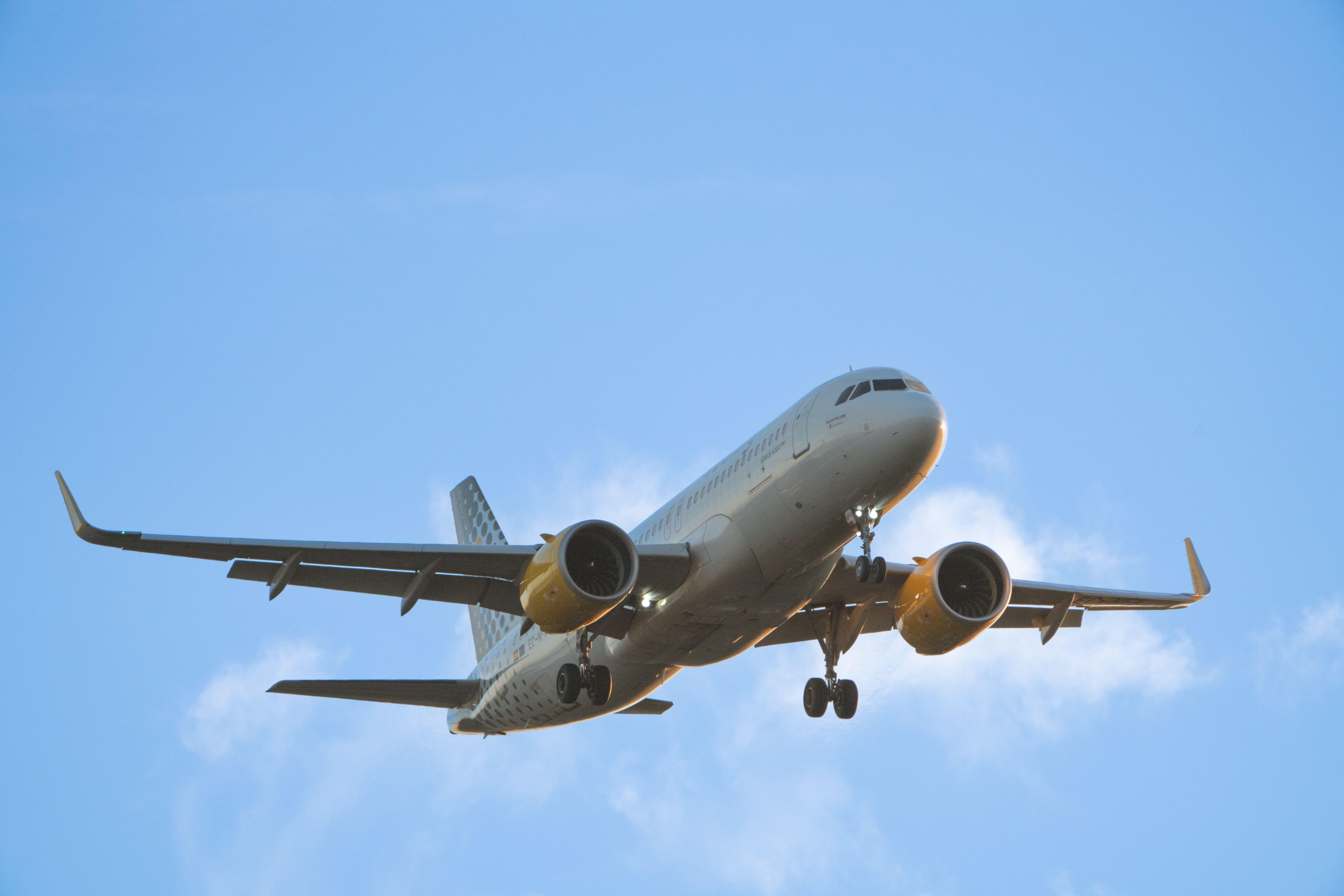 Charter aircraft approaching for landing